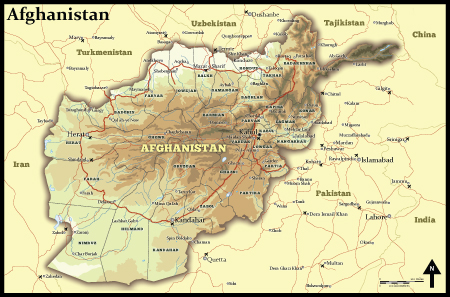 Afghanistan Physical Map