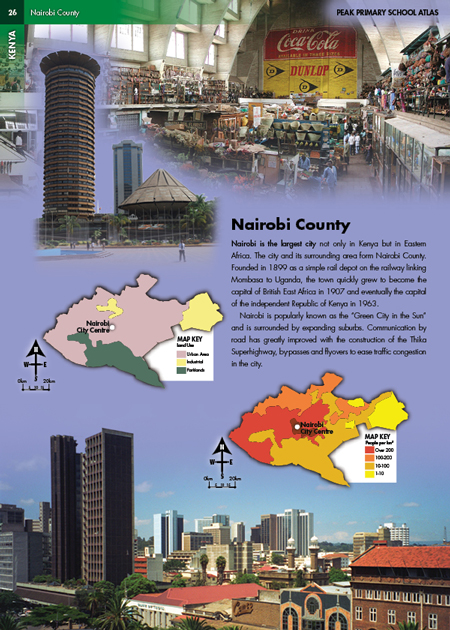 Nairobi County Thematic Photo Illustrated Map